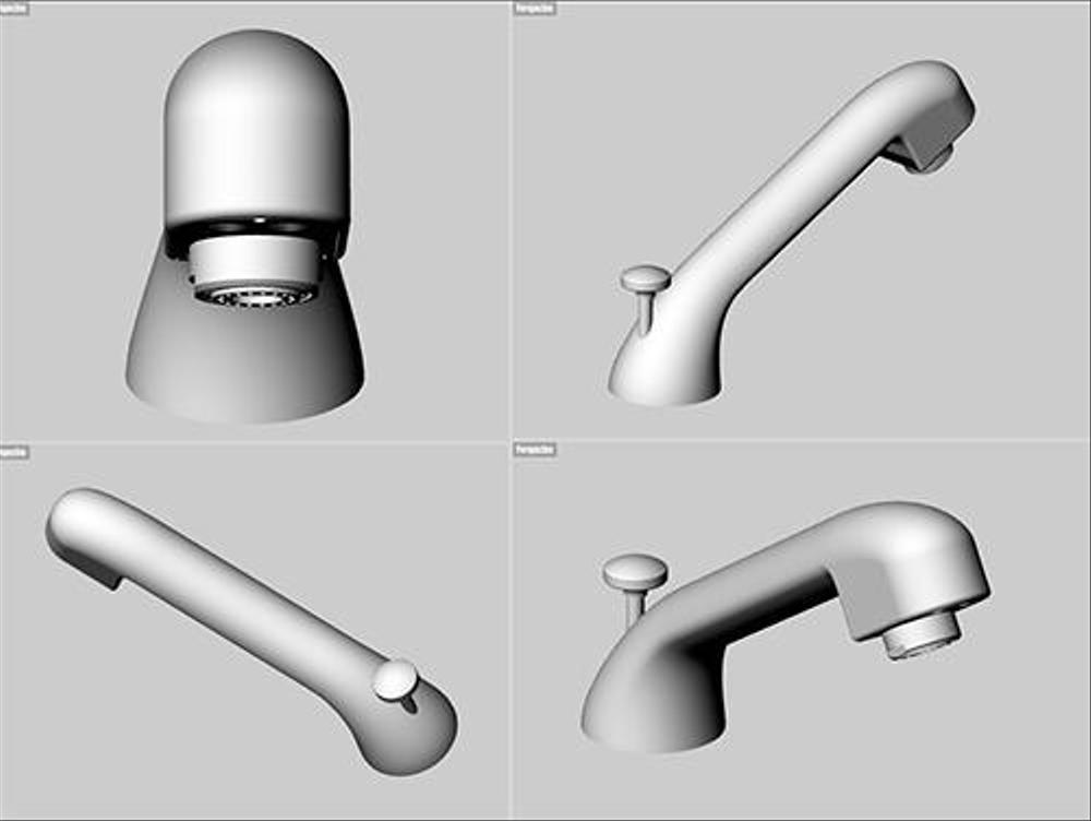 自動水栓（蛇口部分）の３Ｄデータ作成