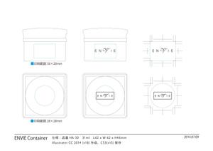 空 (air_sora)さんの新商品の高級美容栄養クリームの【ＥＮＶＩＥ】の書体デザイン。箱のトップにも印刷。への提案
