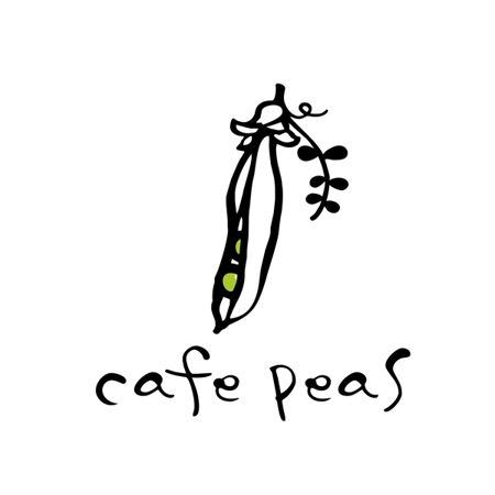 鈴木 ようこ (yoko115)さんの豆料理のカフェ「cafe peas」のロゴへの提案