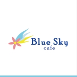 guitar0831 (yuuji0831)さんの新規オープンの南国系カフェ「Blue Sky Cafe」のロゴへの提案