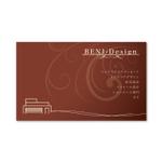 nakae_designさんのインテリアコーディネート・インテリアデザイン会社　「BENIｰDesign」の名刺デザインへの提案
