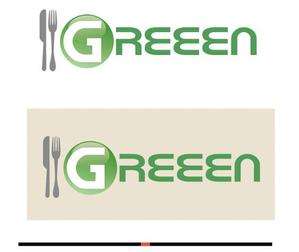 IandO (zen634)さんの海外の　カフェ　『 Greeen 』 のロゴへの提案