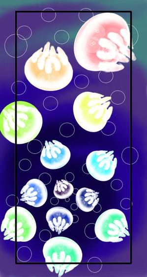 kirin123さんの「クラゲ」のスマホカバーのデザイン（4件以上当選）への提案