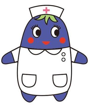 mmart (mmart)さんの野菜の茄子がナース（看護師）服を着ているキャラクター（なす子）への提案