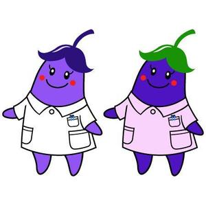 ebtenさんの野菜の茄子がナース（看護師）服を着ているキャラクター（なす子）への提案