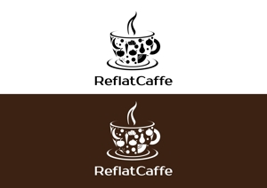 Caleb（ケイレブ） (SupernovaDesign)さんのフレッシュジュースの「Reflat caffe」カフェのロゴへの提案