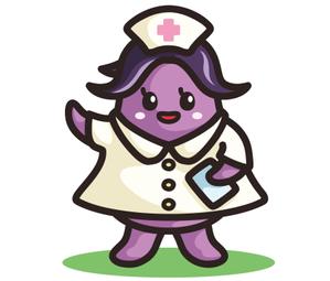 yellow_frog (yellow_frog)さんの野菜の茄子がナース（看護師）服を着ているキャラクター（なす子）への提案