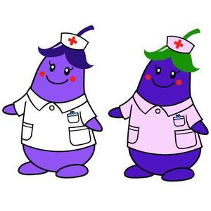 ebtenさんの野菜の茄子がナース（看護師）服を着ているキャラクター（なす子）への提案