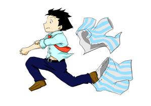 pony-c (pony-c)さんの「走りながら着替える」にふさわしいイラストへの提案