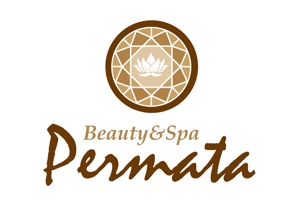 オフィスギャザー (dada_1960)さんのアジアンバリエステ「Beauty&Spa Permata」のロゴへの提案