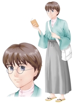 kumanomi (kumanomi-kumako)さんの大正ロマン風の書生の男の子　キャラクターデザインへの提案