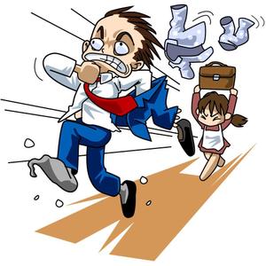 株式会社エルエルパレス／岩気裕司 (elpiy)さんの「走りながら着替える」にふさわしいイラストへの提案