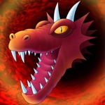 karin_sさんのゲームに登場するモンスターのイラスト(ドラゴンの頭)への提案