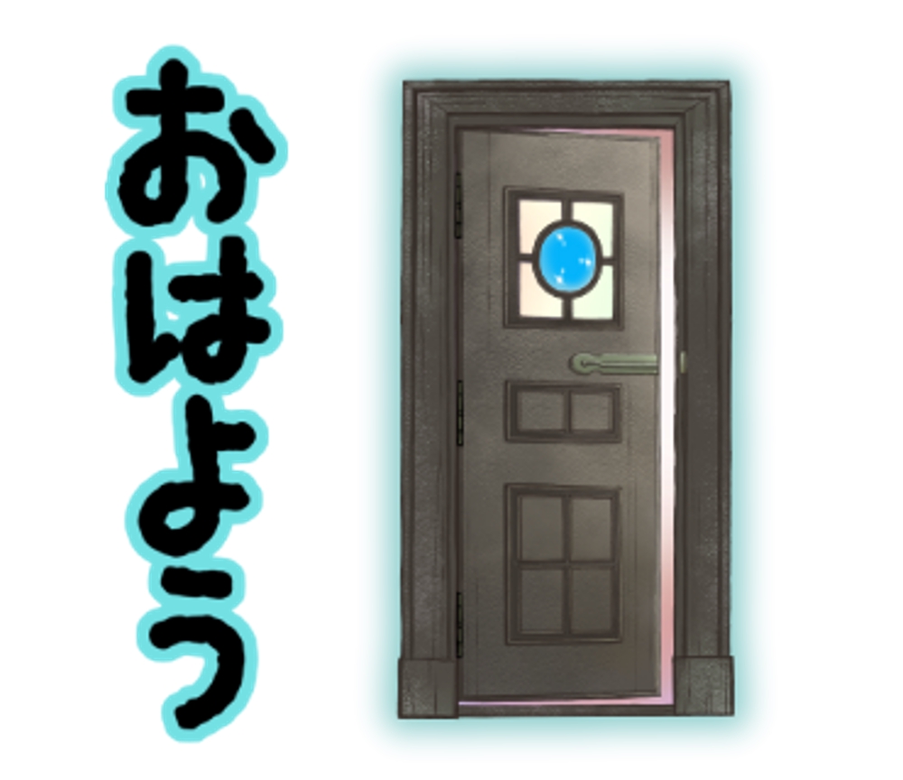 弊社ロゴがドアなので、ドアのキャラクターデザイン