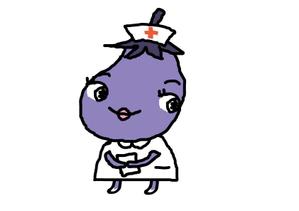 marukei (marukei)さんの野菜の茄子がナース（看護師）服を着ているキャラクター（なす子）への提案
