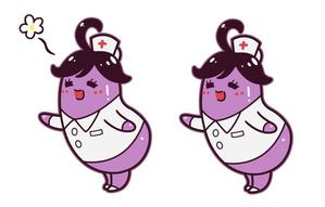 notta (notta)さんの野菜の茄子がナース（看護師）服を着ているキャラクター（なす子）への提案