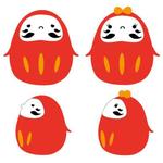 ゆん (cocoiro3)さんの『だるま』のゆるキャラ、だるを君のデザイン（ホームページで使用）への提案
