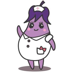 rikioさんの野菜の茄子がナース（看護師）服を着ているキャラクター（なす子）への提案