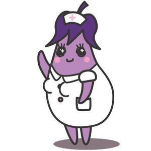 rikioさんの野菜の茄子がナース（看護師）服を着ているキャラクター（なす子）への提案