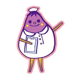 サヨコロ (sayocoro)さんの野菜の茄子がナース（看護師）服を着ているキャラクター（なす子）への提案