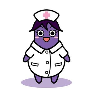perles de verre (perles_de_verre)さんの野菜の茄子がナース（看護師）服を着ているキャラクター（なす子）への提案