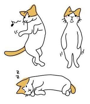 k-goto  ()さんの2足歩行の猫のイラストへの提案
