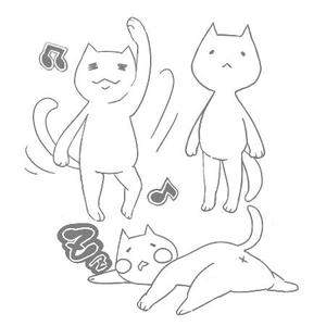 水鏡A ()さんの2足歩行の猫のイラストへの提案