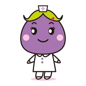 みづのね しづく (shizuku45)さんの野菜の茄子がナース（看護師）服を着ているキャラクター（なす子）への提案