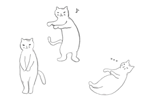 kaya ()さんの2足歩行の猫のイラストへの提案
