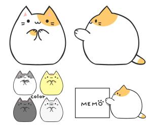 卯月つくし (0tsukushi0)さんのねこのキャラクターデザインへの提案