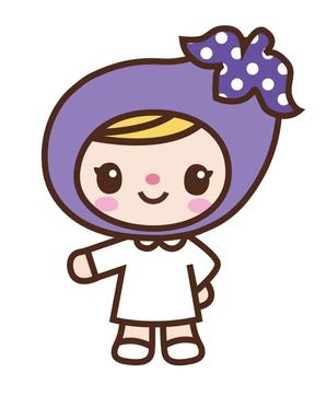 Lagoonさんの野菜の茄子がナース（看護師）服を着ているキャラクター（なす子）への提案