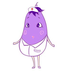 MCS (MCS_Future)さんの野菜の茄子がナース（看護師）服を着ているキャラクター（なす子）への提案