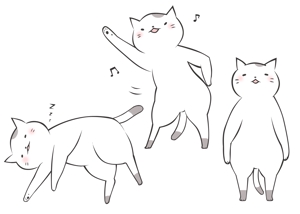 卯月つくし (0tsukushi0)さんの2足歩行の猫のイラストへの提案