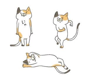 モリ　メメ (MoriMm)さんの2足歩行の猫のイラストへの提案
