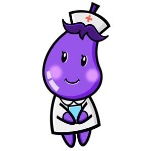 ji-cyan (ji-cyan)さんの野菜の茄子がナース（看護師）服を着ているキャラクター（なす子）への提案