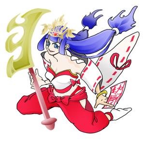 studio Solt (studiosolt)さんのゲームに登場するモンスターのイラスト(巫女モンスター)への提案