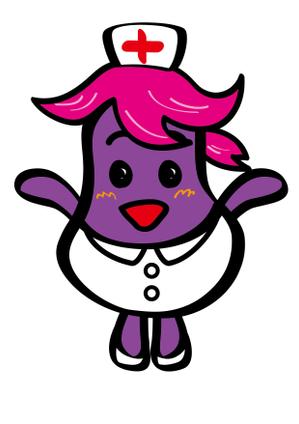 poco (poco_design)さんの野菜の茄子がナース（看護師）服を着ているキャラクター（なす子）への提案