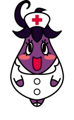 loveinko (loveinko)さんの野菜の茄子がナース（看護師）服を着ているキャラクター（なす子）への提案