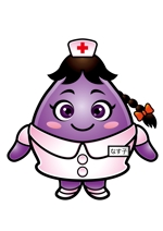 poco (poco_design)さんの野菜の茄子がナース（看護師）服を着ているキャラクター（なす子）への提案