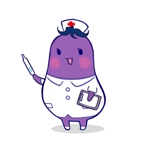 makiko_f (makiko_f)さんの野菜の茄子がナース（看護師）服を着ているキャラクター（なす子）への提案