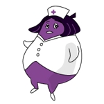 sucoさんの野菜の茄子がナース（看護師）服を着ているキャラクター（なす子）への提案