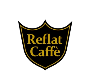 448desgin ()さんのフレッシュジュースの「Reflat caffe」カフェのロゴへの提案
