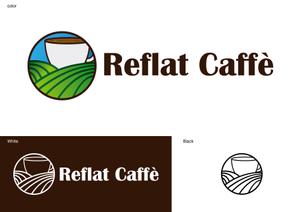 Caleb（ケイレブ） (SupernovaDesign)さんのフレッシュジュースの「Reflat caffe」カフェのロゴへの提案