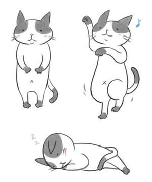 並木ヒノ (namiki)さんの2足歩行の猫のイラストへの提案