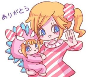 美木あかね (momogaoka)さんのママ友同士で使う親子キャラのスタンプ（当選者さんには追加10万円で一括依頼）への提案