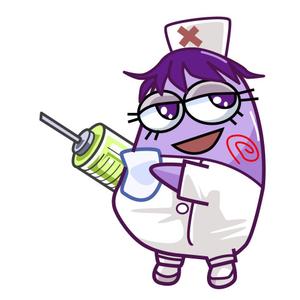 株式会社エルエルパレス／岩気裕司 (elpiy)さんの野菜の茄子がナース（看護師）服を着ているキャラクター（なす子）への提案