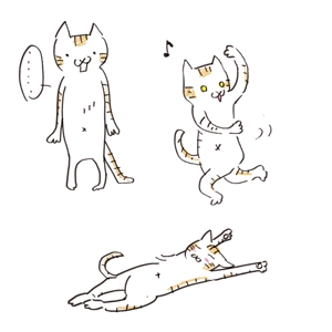 naon (atn2)さんの2足歩行の猫のイラストへの提案