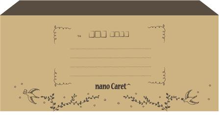 yyama (youkoue78)さんのネットショップ「nano Caret^」の封筒のデザインへの提案