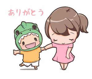 モリ　メメ (MoriMm)さんのママ友同士で使う親子キャラのスタンプ（当選者さんには追加10万円で一括依頼）への提案