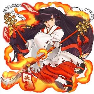 大杉 (oosugi)さんのゲームに登場するモンスターのイラスト(巫女モンスター)への提案